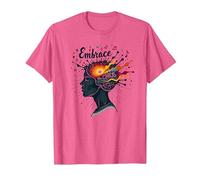 Abraza el Caos: inspiración Musical de Mente Creativa Camiseta, Hombre, Rosa Jaspeado, L