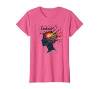 Abraza el Caos: inspiración Musical de Mente Creativa Camiseta, Mujer, Rosa Jaspeado, XL