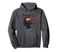 Abraza el Caos: inspiración Musical de Mente Creativa Sudadera con Capucha, Unisex para Adultos, Jaspeado Oscuro, S