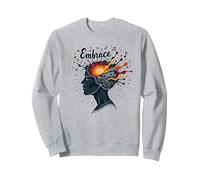 Abraza el Caos: inspiración Musical de Mente Creativa Sudadera, Unisex para Adultos, Gris Jaspeado, S