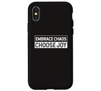 Abraza el caos y elige alegría Alegría Fe Positividad Carcasa para iPhone X/XS
