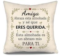 Abraza Esta Almohada y sé Que Eres Querida Esta Almohada es un Abrazo mío para ti Funda de Cojín para Amiga Cumpleaños Regalo de Mejor Amiga para Mujer Niña Regalo de Amistad