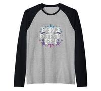 Abraza la Filosofía del Miedo existencial Estética nihilista Camiseta Manga Raglan