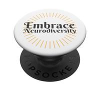 Abraza la neurodiversidad Autista Orgullo Lindo Transparente PopSockets PopGrip Adhesivo