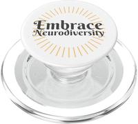 Abraza la neurodiversidad Autista Orgullo Lindo Transparente PopSockets PopGrip para MagSafe
