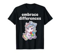 Abraza Las diferencias Conciencia sobre el Autismo Niños Inclusión de Maestros Camiseta