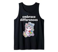 Abraza Las diferencias Conciencia sobre el Autismo Niños Inclusión de Maestros Camiseta sin Mangas