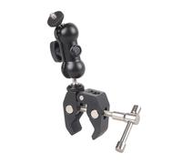 Abrazadera ajustable de aluminio con rosca de 1/4 y 3/8 para equipos de fotografía, soporta tubos de 13 mm a 53 mm de diámetro