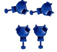 Abrazadera ajustable de ángulo recto de 90 grados para carpintería, montaje de marco de muebles, proyecto de bricolaje, herramienta de cierre de plástico fuerte, azul, 75 x 85 mm, paquete de 2 o 4