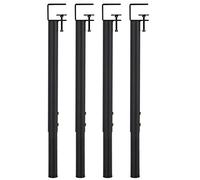 Abrazadera ajustable en forma de F en patas de mesa para mesa de trabajo, mesa de café, mesa de bar, juego de 4 patas negras, fácil ajuste, instalación sin taladro, 65 a 95 cm de altura, patas de