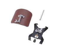 Abrazadera ajustable profesional antivibraciones para guitarra, base antideslizante, textura de metal, regalo para músicos clásicos, elegante soporte de guitarra marrón café