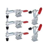 Abrazadera basculante Abrazadera de palanca GH-225-D de 227 kg, herramienta de liberación rápida, abrazaderas horizontales, accesorio for metalurgia, 5 unidades