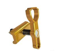 Abrazadera C Aluminio CNC Maneta Escudo para brompton Abrazadera | Aluminio aeronáutico, peso 30.4g, mecanizado CNC para preciso, para ajuste perfecto, color negro mate(Golden)