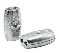 Abrazadera cable alambre conector Clips - 6pcs forma huevo abrazaderas de aleación de zinc, para cable 4mm diámetro, para tendedero, mosquiteras, y vela de sombrilla