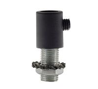 Abrazadera cilíndrica de plástico para cables con varilla, tuerca y arandela - Negro