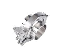 Abrazadera con casquillo soldado para tapón final, Kit de accesorios de tubería de triple abrazadera con junta de casquillo for soldar, acero inoxidable 304, paquete de 4, varios tamaños(45mmOD64mm)