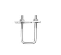 Abrazadera cuadrada de acero inoxidable 304, abrazadera en U de ángulo recto, perno en U, tornillo de ángulo recto, hebilla de abrazadera cuadrada en U, abrazadera de tubo cuadrada (Size : M6 35x90mm