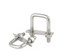 Abrazadera cuadrada de acero inoxidable M6 M8, perno en U, tornillo en U de ángulo recto, tuercas de abrazadera en U, deflectores de placa, juego de pernos en U, gancho en forma de U de alta resistenc