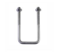 Abrazadera cuadrada de acero inoxidable M6M8M10, tornillo en forma de U, abrazadera cuadrada en forma de U en ángulo recto, abrazadera de tubería, perno de fijación para fontanería, residencial(M8-50x