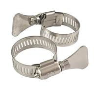 Abrazadera de acero inoxidable 304 para tubería de agua, abrazadera para tráquea, abrazadera de bloqueo fija con asa, aro de garganta, aro de tubo giratorio manual, tubería de aceite, 141, 165 mm (2 u