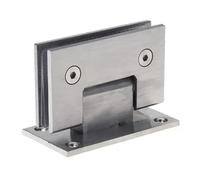 Abrazadera de acero inoxidable for bisagra de puerta de vidrio de ducha, sin marco, 90 grados, 1 unidad