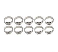 Abrazadera de acero inoxidable para anillo para tubos de 7 a 14 mm | Ajuste de crimpado PEX, abrazadera de manguera de una sola oreja con sellado ajustable continuo de 360° | Abrazadera de reparación