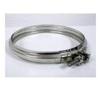 Abrazadera de acero inoxidable para tubo de chimenea de acero para estufa y chimenea (Ø 120 mm)
