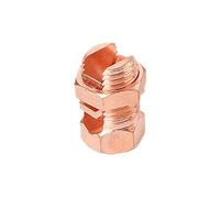 Abrazadera de alambre de conexión de perno de cobre, conector de perno dividido con tuerca hexagonal, abrazadera de cable de conexión a tierra para energía eléctrica, comunicación (TJ-35)