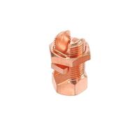 Abrazadera de alambre de conexión de perno de cobre, conector de perno dividido con tuerca hexagonal, abrazadera de cable de conexión a tierra para energía eléctrica, comunicación (TJ-150/185)