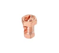 Abrazadera de alambre de conexión de perno de cobre, conector de perno dividido con tuerca hexagonal, abrazadera de cable de conexión a tierra para energía eléctrica, comunicación (TJ-10)