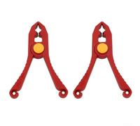 Abrazadera de alambre de plástico aislada 1000 V Live Line Work Spring Clip VDE Material Anti-magnético Rojo 5.9 pulgadas 33mm Apertura Seguro Soporte de cable Mantenimiento eléctrico Portátil 2 Pack