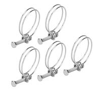Abrazadera de Alambre Doble, Galvanización de Superficie Abrazadera de Manguera de Alambre Doble Protector de Tubo para Uso Doméstico para Uso Industrial(50-60 mm)