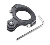Abrazadera de aluminio para manillar de GoPro Hero 11/10/9/8 -DJI Action 2, soporte seguro para cámara de motocicleta y bicicleta, negro (diámetro B: 25-35 mm)