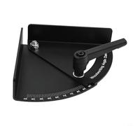 Abrazadera de ángulo ajustable de 22,5 a 180 grados, herramienta de carpintería para medir y sujetar aleación de aluminio, 6 pulgadas, color negro (90°)