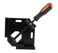 Abrazadera de ángulo recto de 90 grados Almeigrity, mordaza de sujeción para carpintería, fijación rápida, herramienta de aluminio (Negra)