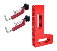 Abrazadera de ángulo recto de 90 grados para ensamblaje de carpintería Bloque de esquina de 12 cm Abrazadera ajustable para marco de cajón de gabinete, soporta hasta 6 cm de grosor (A)