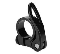 Abrazadera de Asiento de Bici, Aleación de Aluminio, Abrazadera de Poste 25.4 mm de Asiento Liberación Rápida (Negro) abrazadera tija sillin 31.8