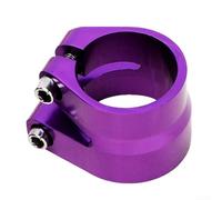 Abrazadera de asiento de bicicleta Abrazadera de tubo de doble capa con poste de liberación rápida Aleación de aluminio para una fijación estable y segura del sillín en bicicletas (morado)