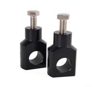 Abrazadera de aumento de altura del manillar para motocicleta de 25 mm de diámetro con soporte de aleación de aluminio para mejorar el control y la postura del conductor durante largos paseos (plata)