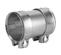 Abrazadera de banda de ese de junta a tope, 3 pulgadas 76 mm Abrazadera de tubo de ese Conector de tubo de ese Abrazadera doble Joiner Manga de acero inoxidable Piezas de reparación de tubo u