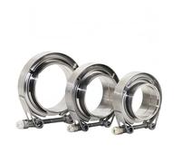 Abrazadera de banda en V de acero inoxidable 304, tubo de escape Turbo, Kits de brida macho hembra Vband Universal(1.5 inch 38mm)