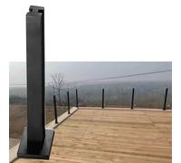Abrazadera de barandilla de vidrio negro para paneles de vidrio de 2261 pulgadas, sistema de soporte para exteriores e interiores para balcones y patios, duradero, fácil instalación, diseño moderno