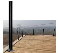 Abrazadera de barandilla de vidrio negro para paneles de vidrio de 2261 pulgadas, sistema de soporte para exteriores e interiores para balcón/patio, accesorios de barandilla duraderos y elegantes