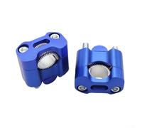 Abrazadera de barra de motocicleta Adaptador elevadores de manillar 1 par de aleación de aluminio CNC para conducción todoterreno, tornillos de cabeza hexagonal (azul)