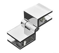 Abrazadera de bisagra de puerta de vidrio de aleación de zinc de 90 grados plateada para panel de vidrio de 5-8 mm, resistente, seguro, baño, ducha, oficina, armario, fácil instalación, diseño