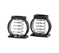 Abrazadera de bisagra reforzada de acero inoxidable par de resorte para Brompton plegable marco de bicicleta mejora de la junta (negro)