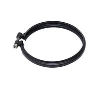 Abrazadera de bloqueo de chimenea tubo coaxial negro D.125 CE de acero 316 para estufa de pellets Made in Italy UNI 1856/2