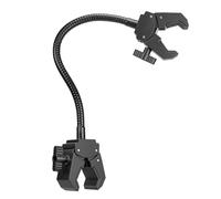 Abrazadera de brazo flexible ajustable para montaje de luz de cámara en aplicaciones de estudio fotográfico, abrazadera doble en forma de U