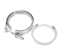 Abrazadera de brida de escape Bajante Abrazadera de banda en V Acero inoxidable Reemplazo resistente de 4 pulgadas para carcasa S400 S480 S463 S467 SX E SX T4 Durable a prueba de