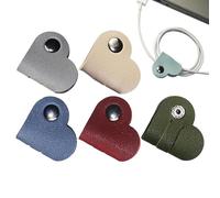 Abrazadera De Cable De - Abrazadera De Cable Para Auriculares, Gestión De Cable Para Auriculares, Accesorio De Cable De De La PU, Organizador De Cable En Forma De Corazón, Abrazadera De